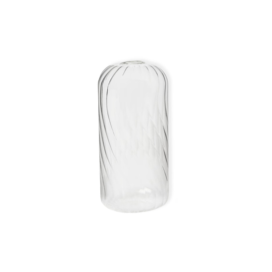 Mano Atelier Vas Swirl 7x15cm Klar