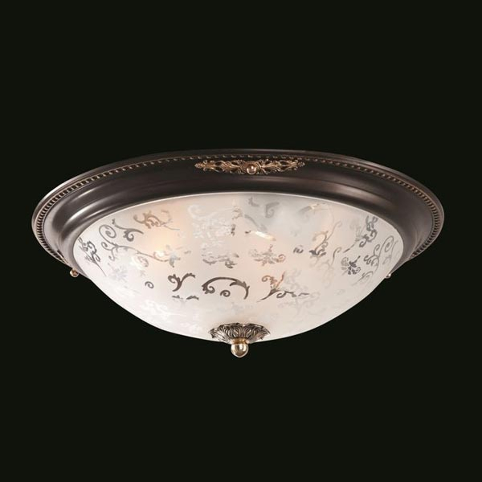 Elegant glas-taklampa Diametrik - brons