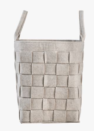 Felt tvättkorg beige