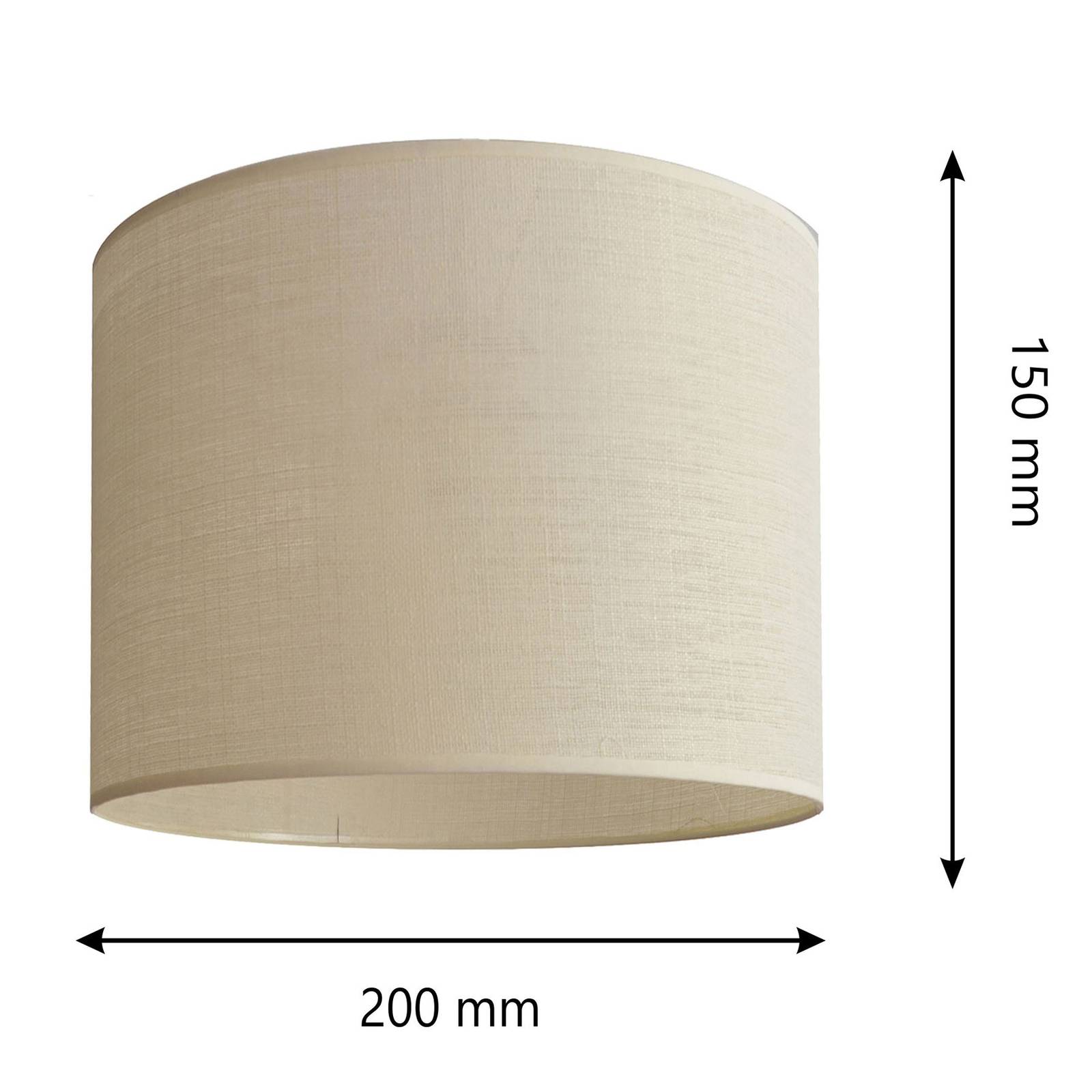 Lampskärm Alba, Ø 20 cm, E27, écru