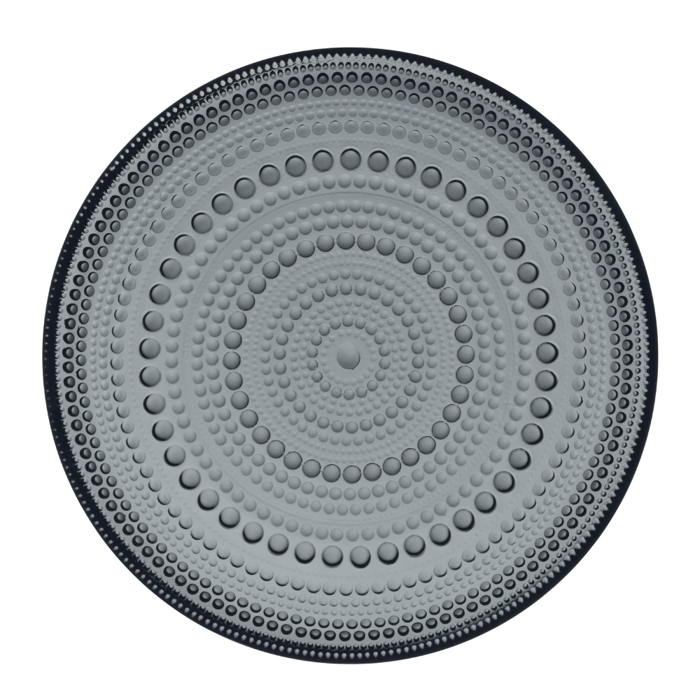 Iittala - Kastehelmi Tallrik flat 17 cm Mörkgrå