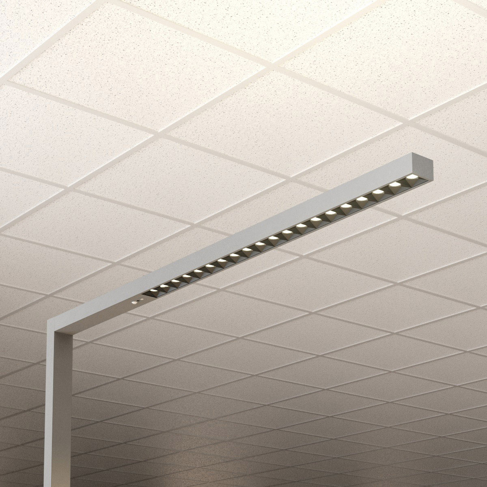 LED-kontorsgolvlampa Laris, silver, 3 000-6 000 K