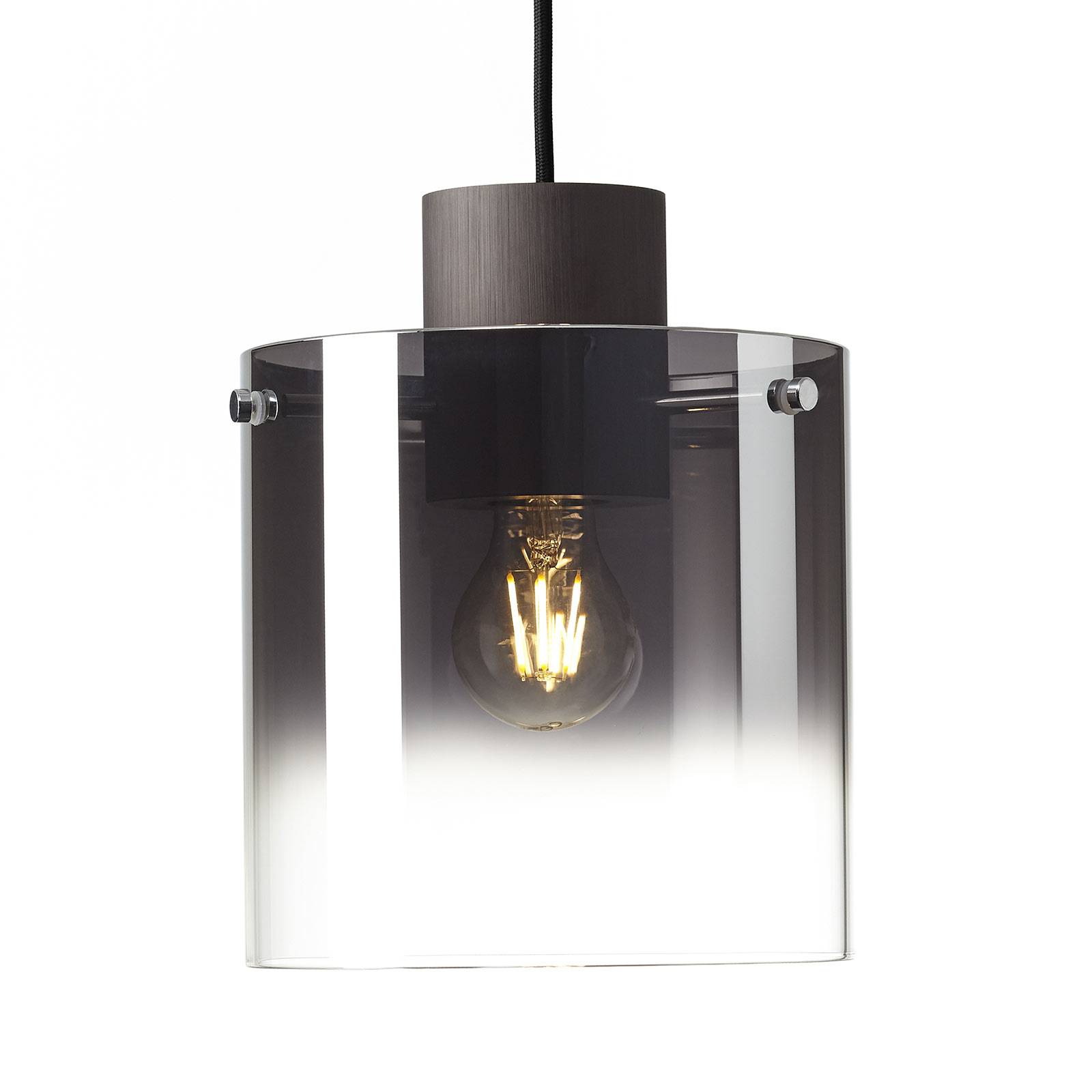 Hänglampa Beth med rökglasskärm, 1 lampa