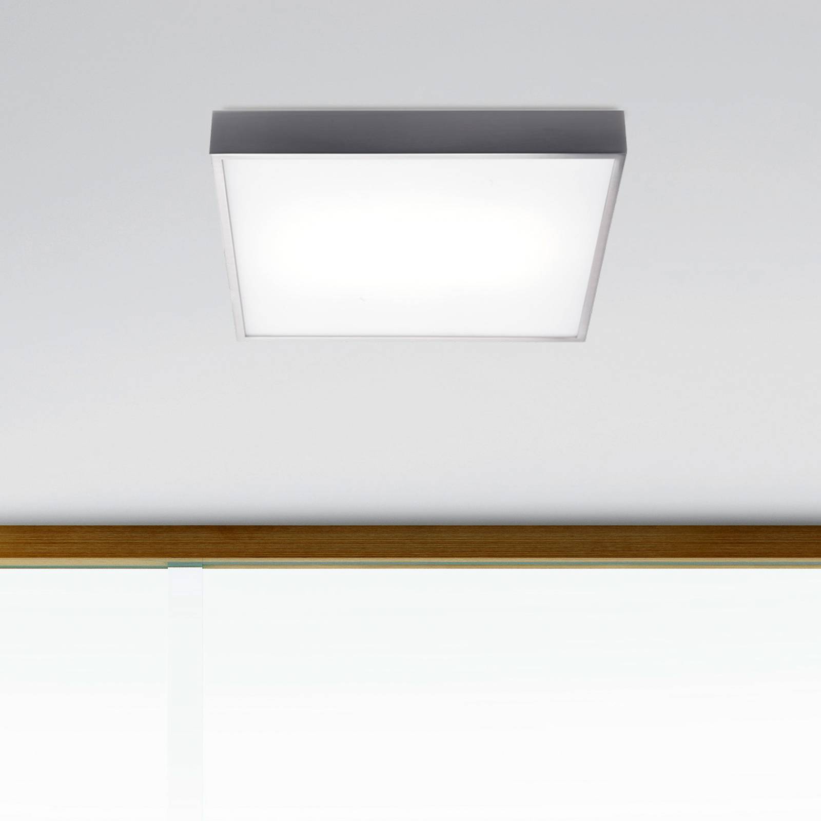 Taklampa Apolo, IP44, 50 cm, krom