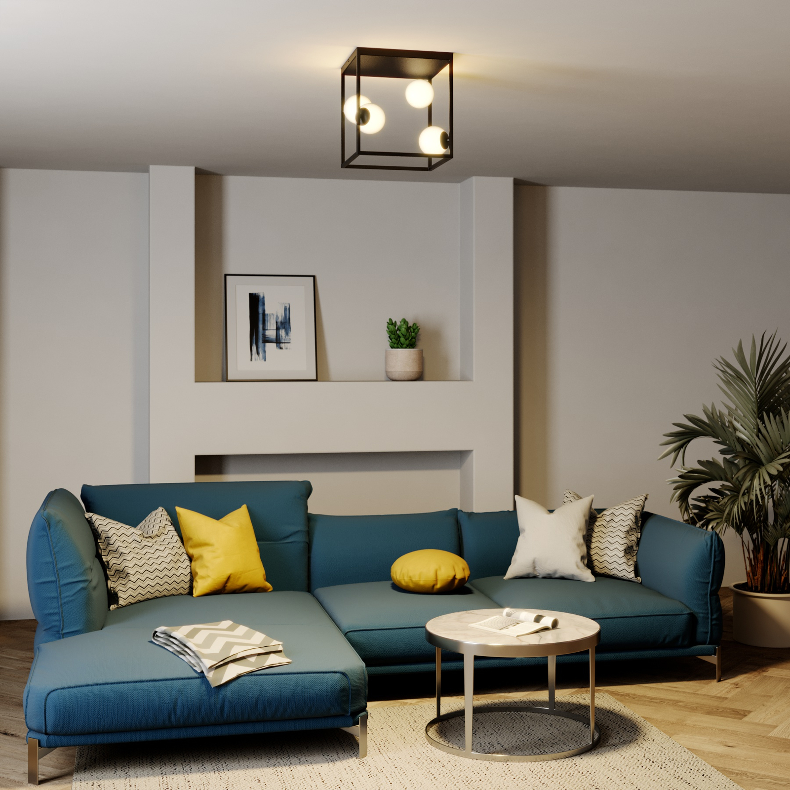 Lindby Utopia LED-taklampa, 4 lampor