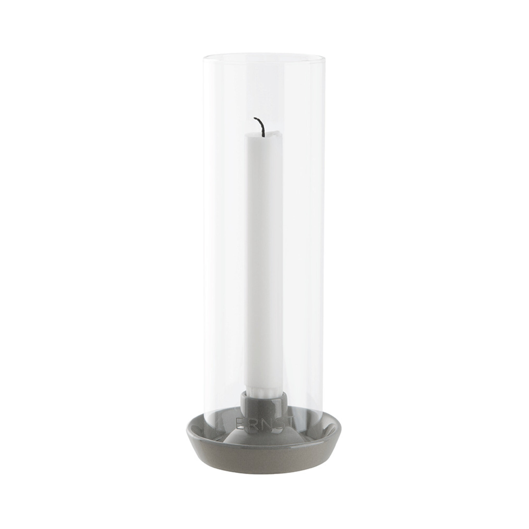 Ljusstake med glas, 23,5 cm, ljusgår, D9 H23,5