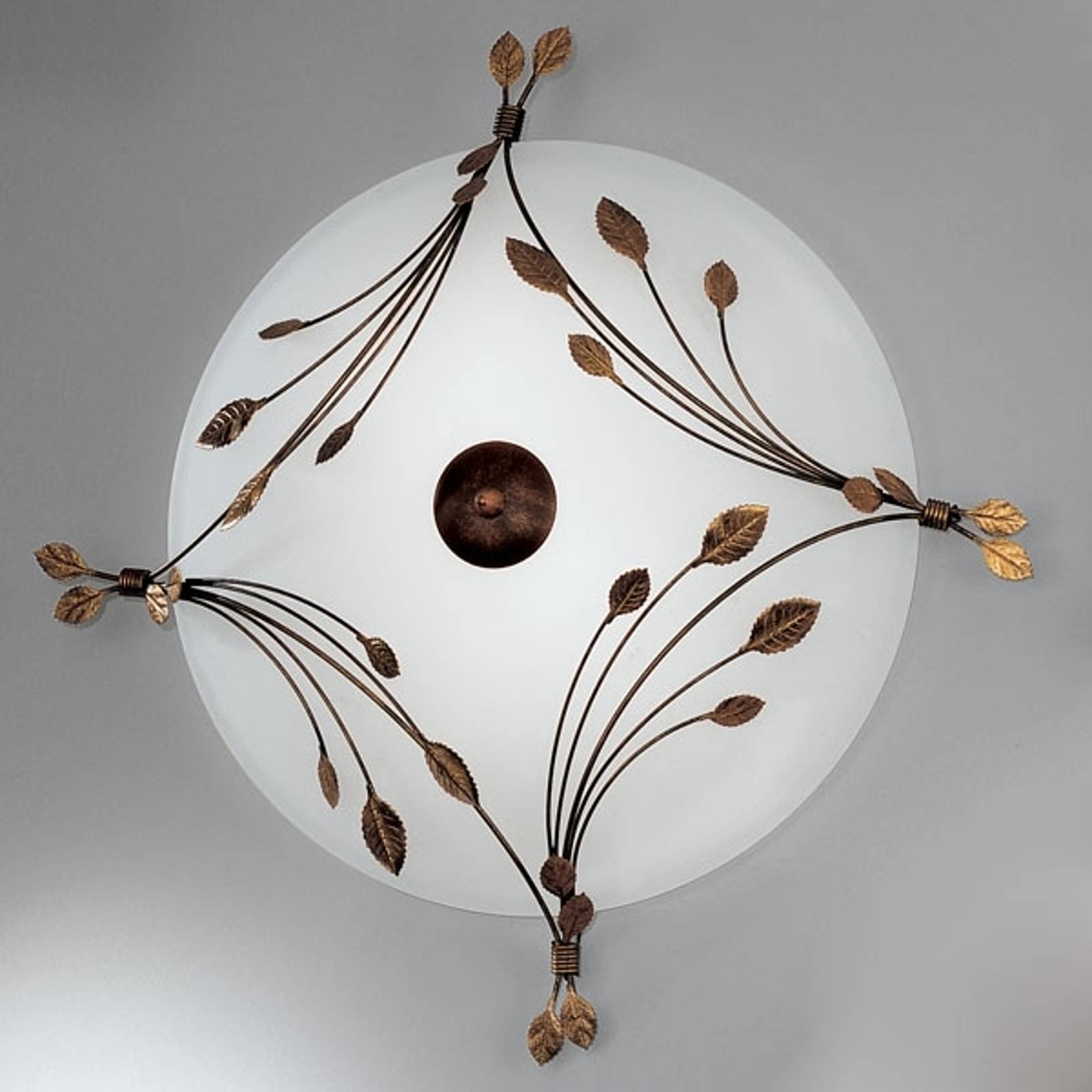 Foglie taklampa 67 cm, 3-armad