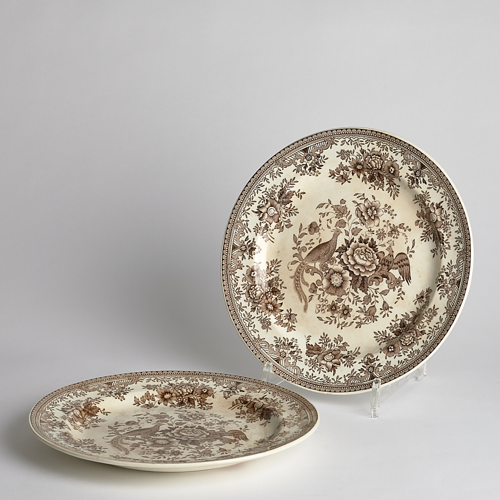 Rörstrand - SÅLD Djupa Tallrikar Brun "Fasan"