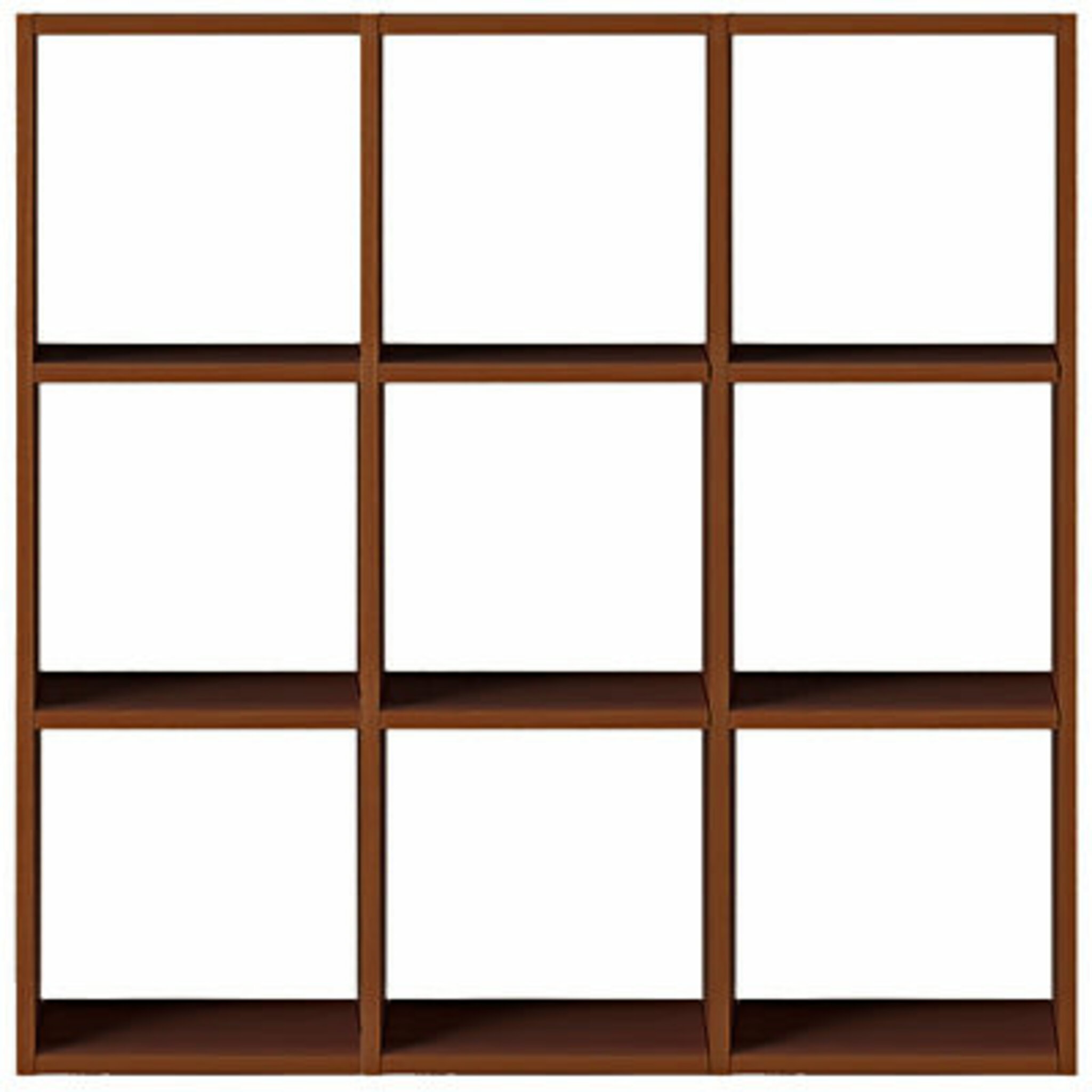 Smal Valnötshylla - 3x3 Plan