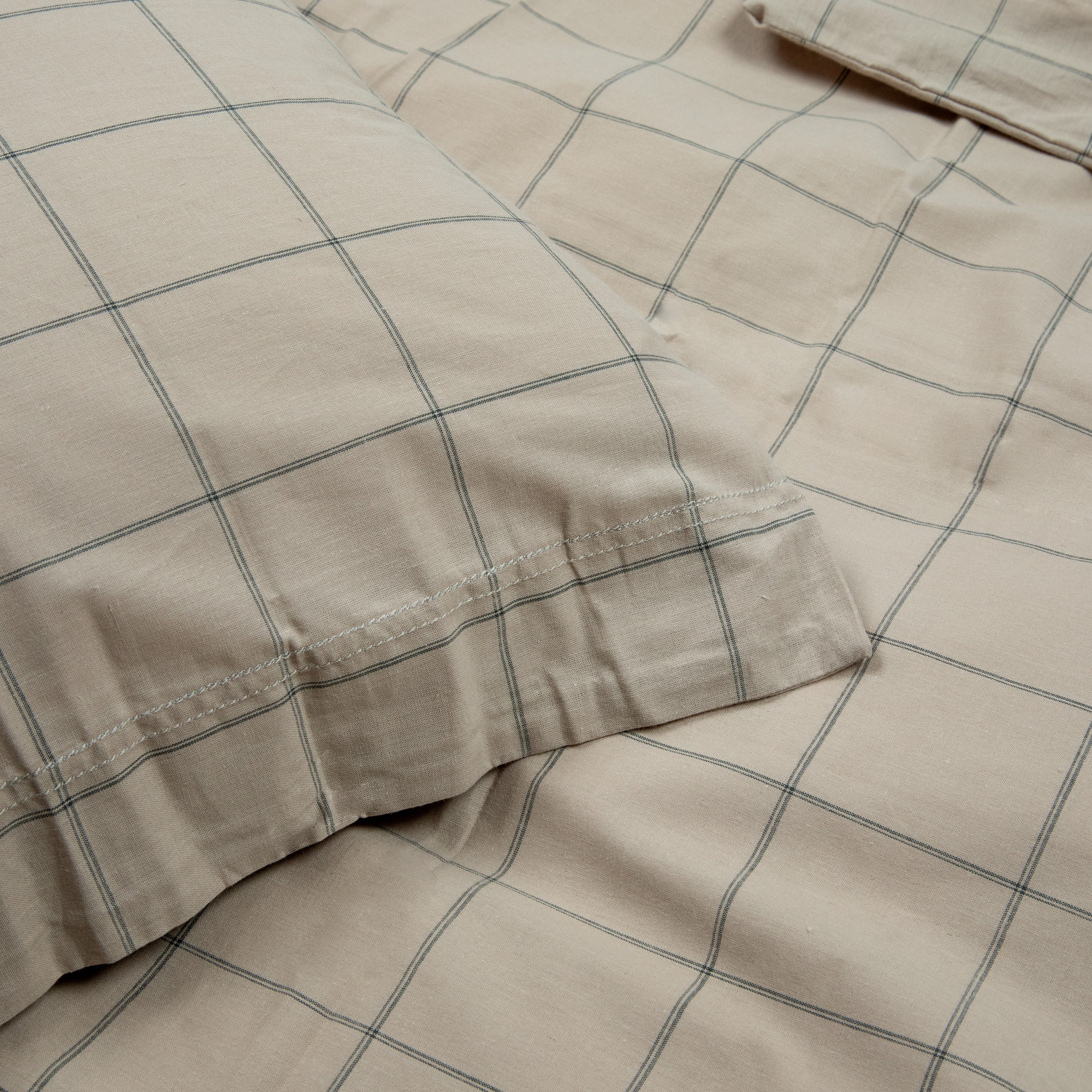 Bäddset Ruta 140x200 cm Sandbeige
