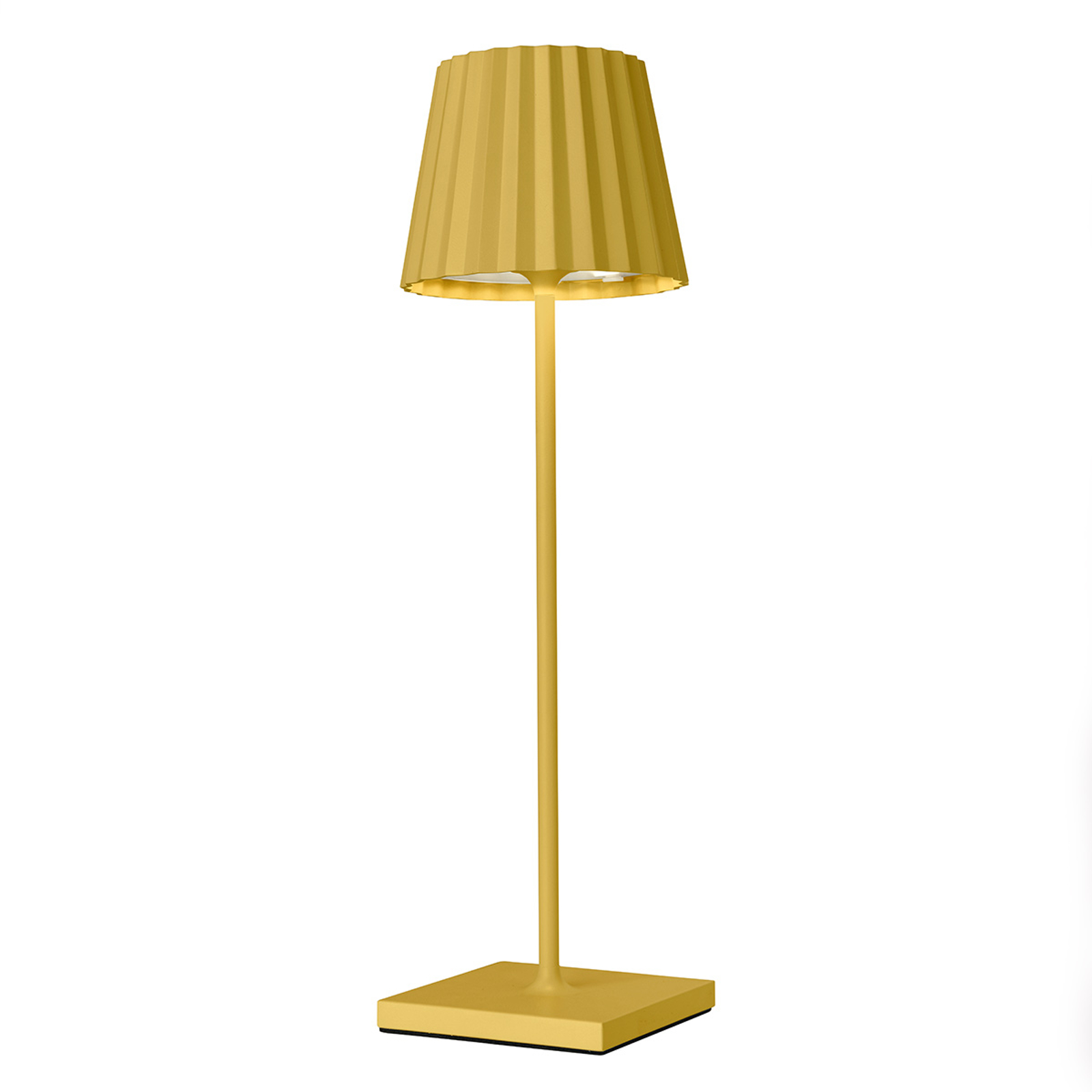 LED-bordslampa Troll för utomhusbruk, gul