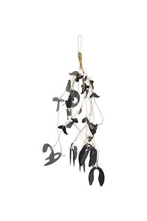 Prydnad Mistletoe Svart 17 cm