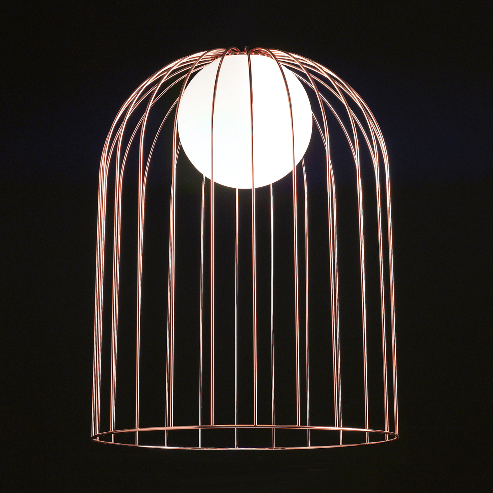 Kopparfärgad metallbordslampa Kluvi