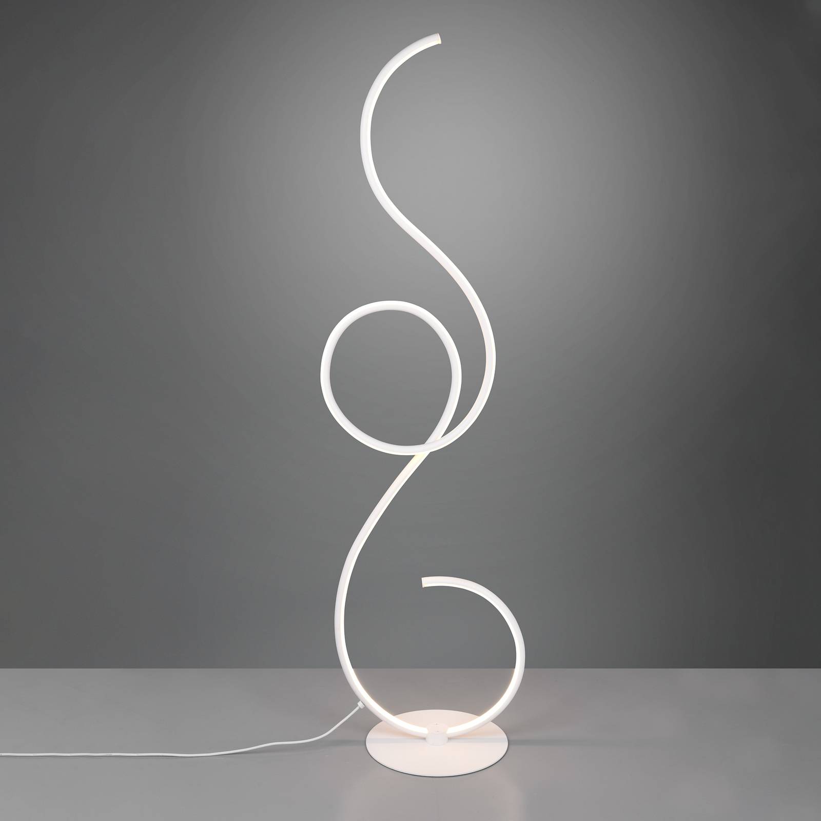 LED-golvlampa Jive med dimmer, vit matt