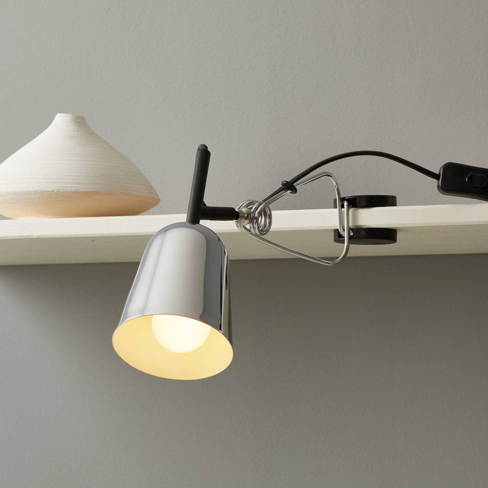 Klämlampa Studio, förkromad