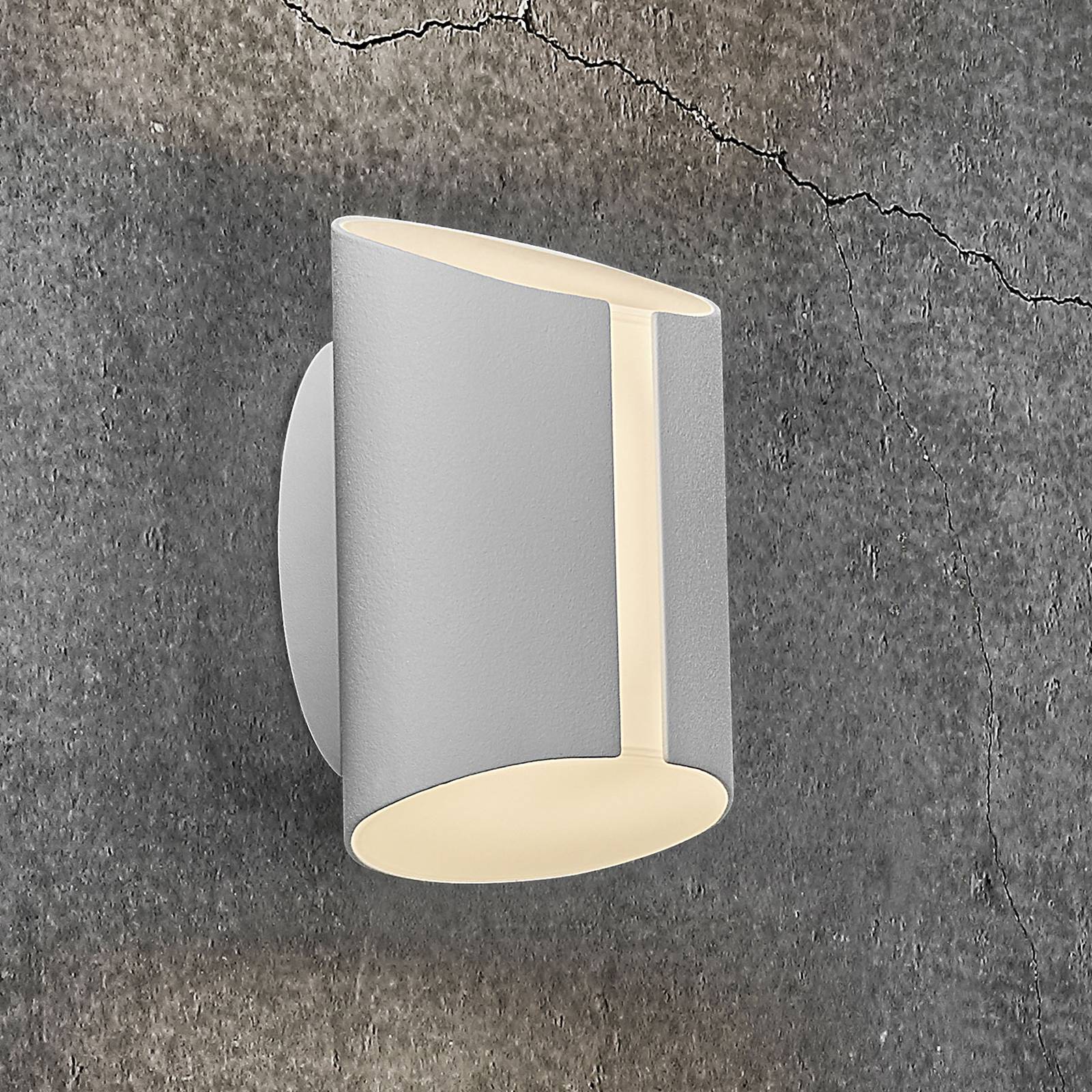 LED-utomhusvägglampa Grip, CCT Smart Home, vit