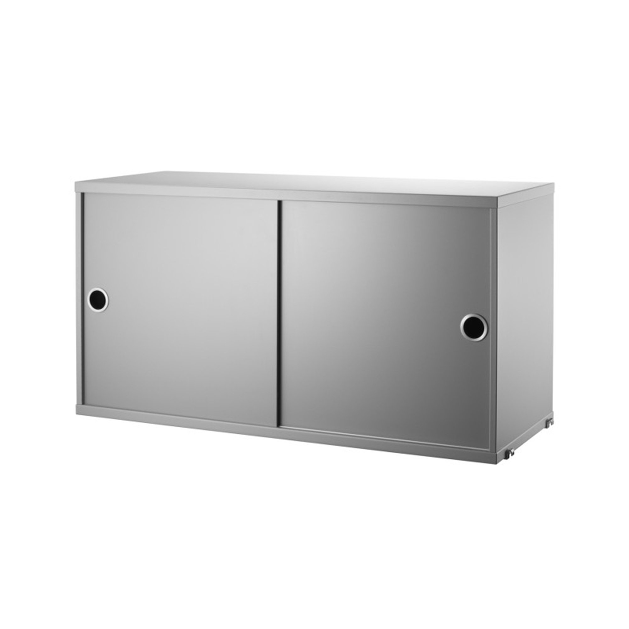 String Skåp m skjutdörrar 78x30x42 grå