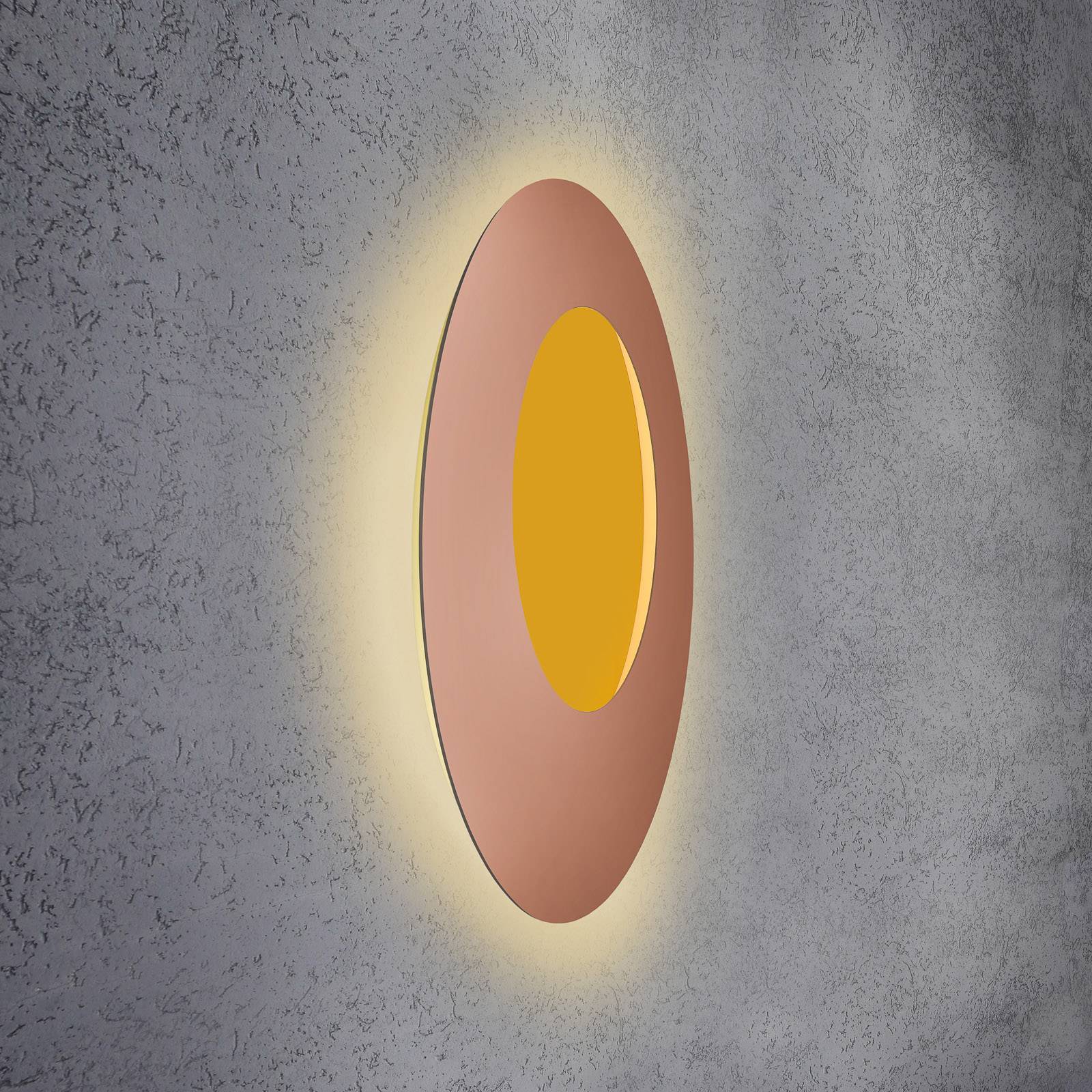 Escale Blade Open LED-vägglampa RGB+W rosé Ø79cm