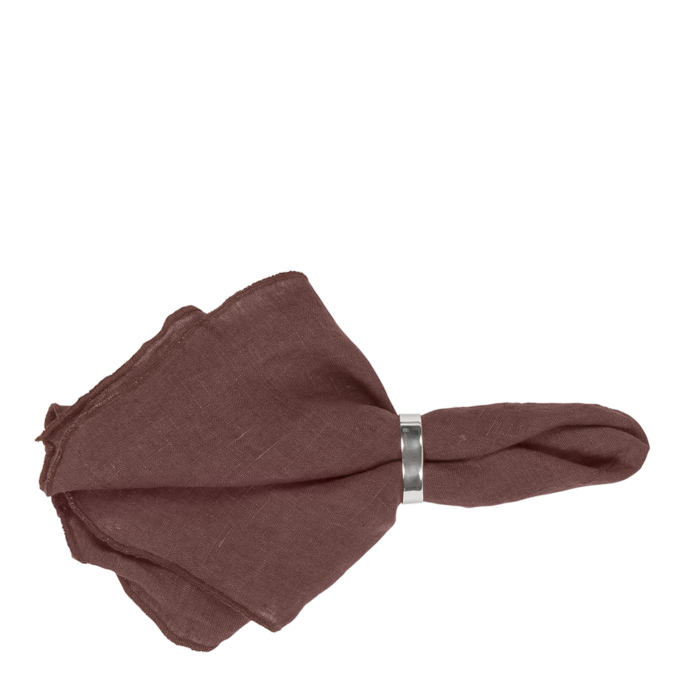 Broste Copenhagen - Gracie Tygservett 45x45 cm Aubergine