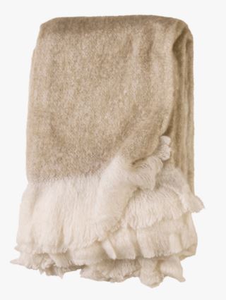 Alba stripe pläd beige