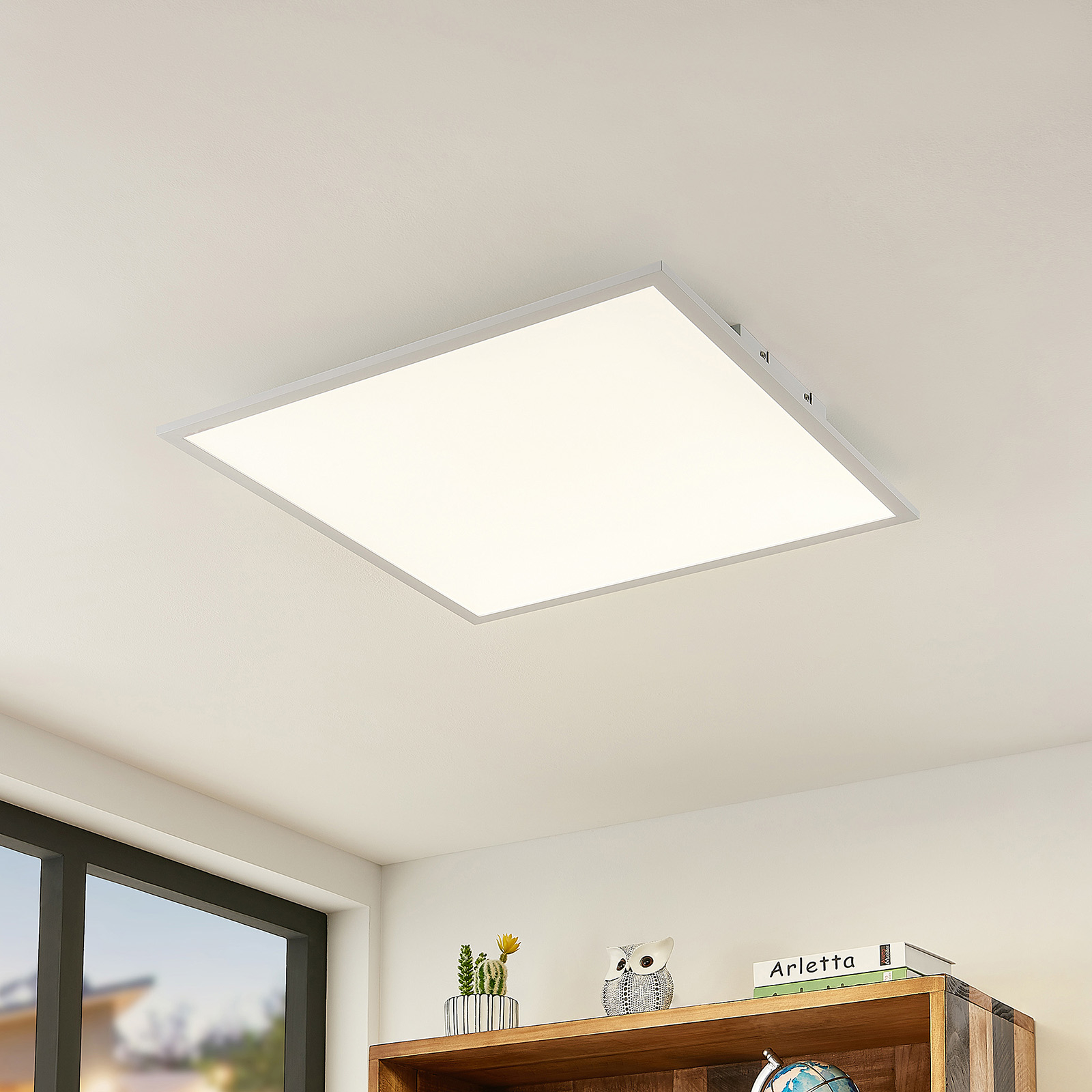 Lindby Quais LED-panel 4 000K, 60x60 cm