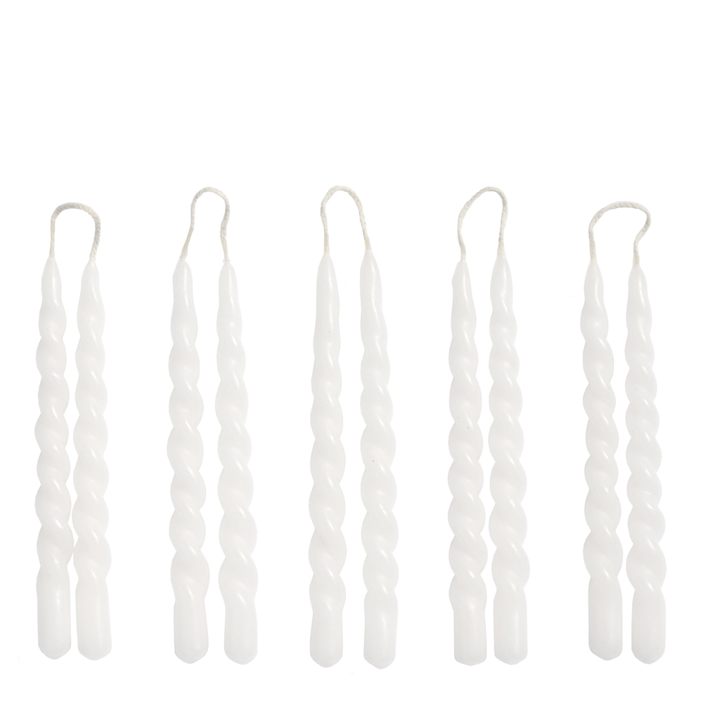 Hay - Mini Swirl Ljus 14 cm 10-pack Vit