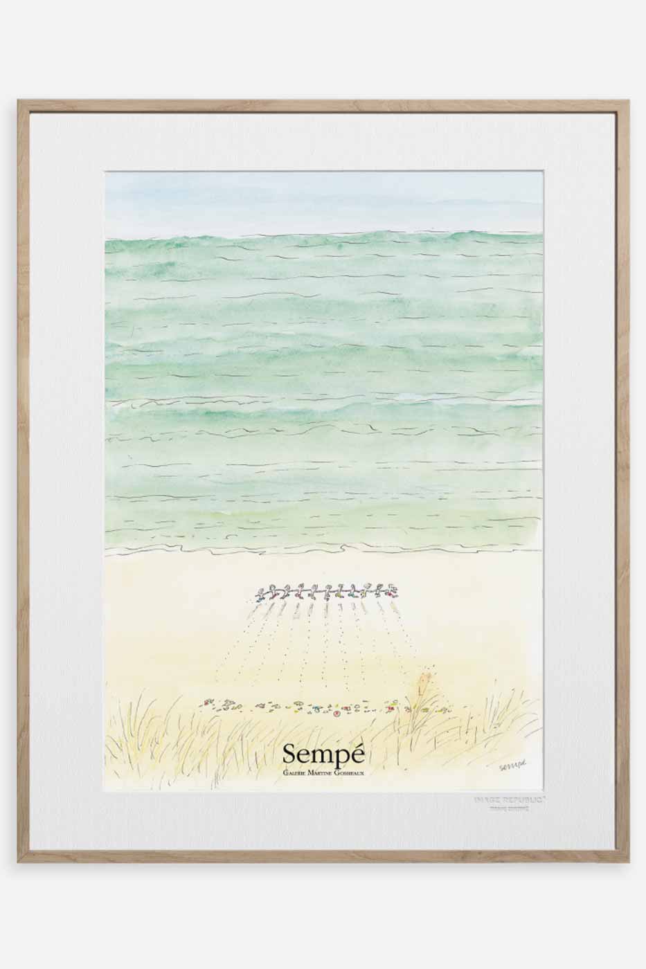 Poster Sempe Plage 40x50 cm