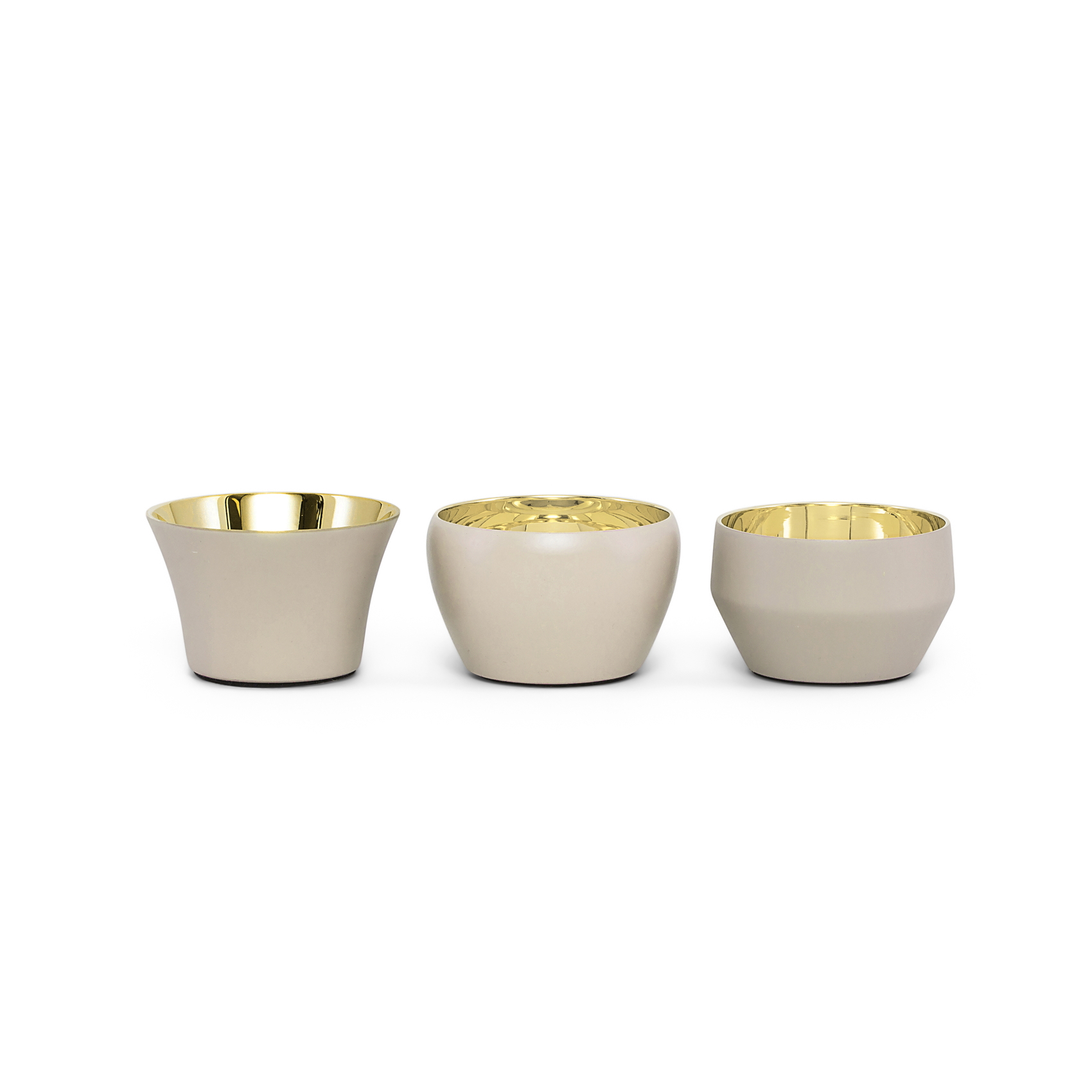 Ljuslykta Kin, 3-set beige, Skultuna