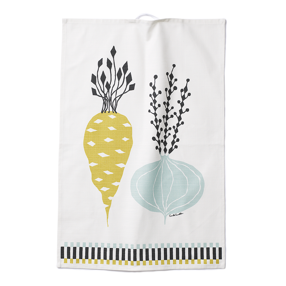 Littlephant - Roots Handduk Vit/Turkos 67x48 cm