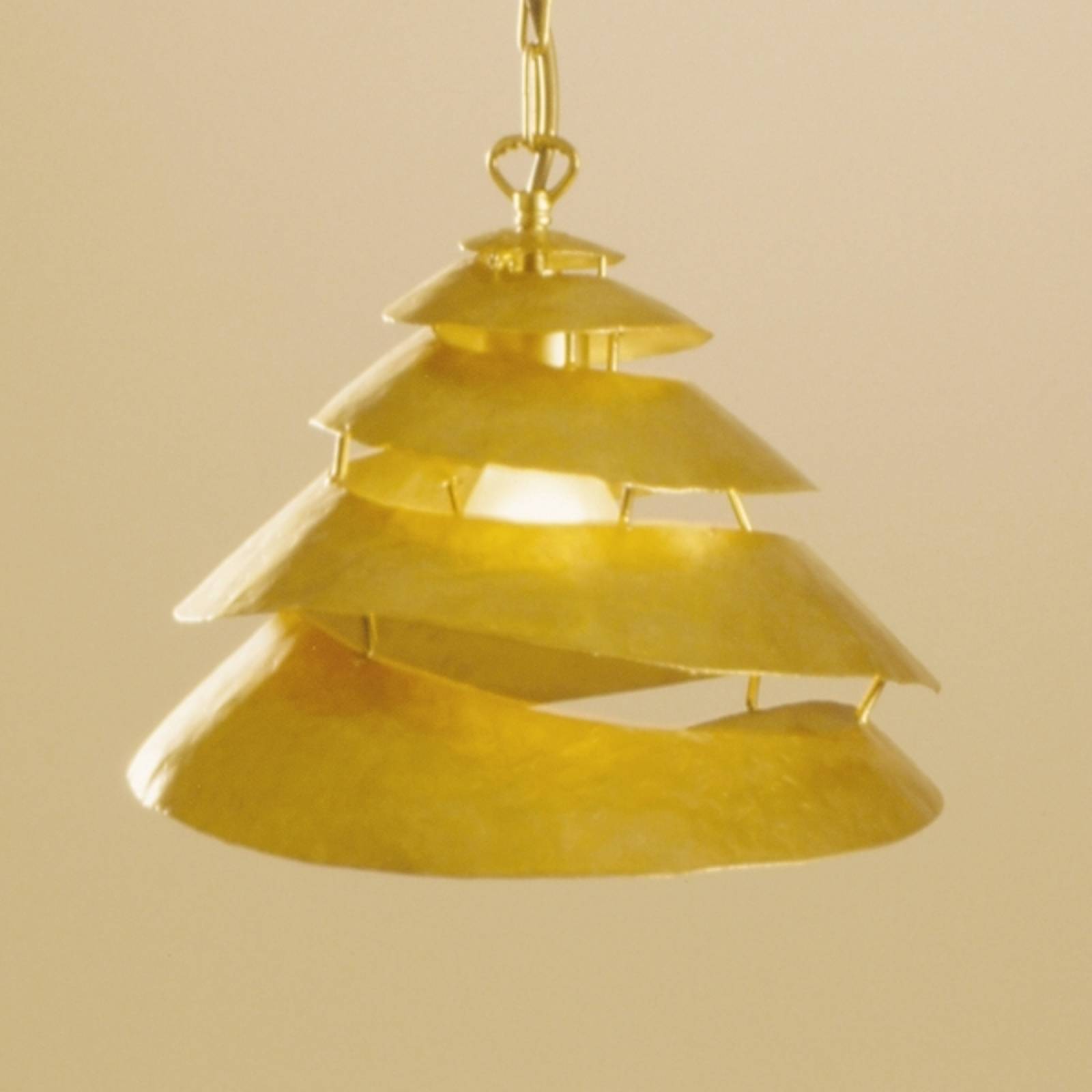 Spiralformad taklampa SNAIL ONE järn - guld