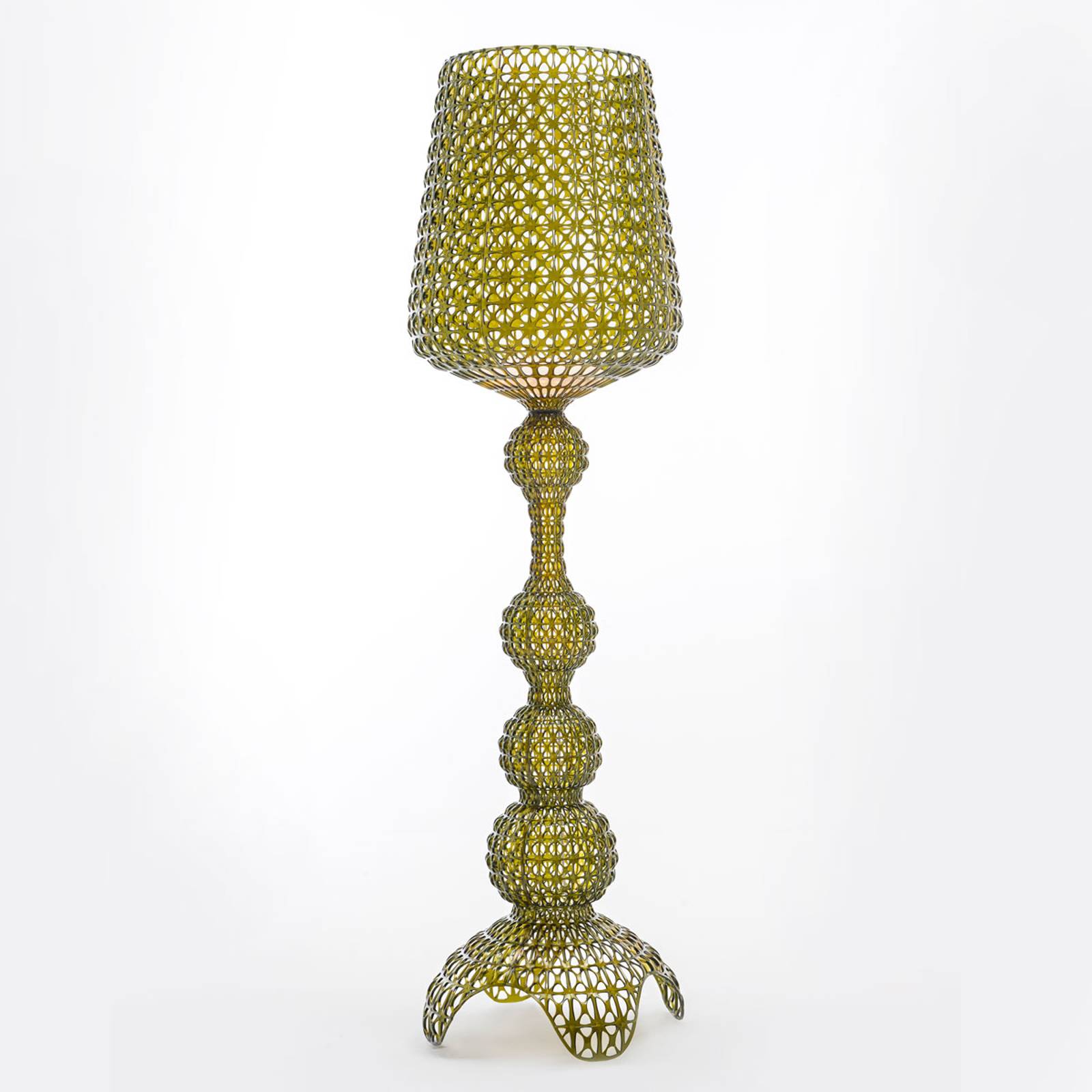 Designer-golvlampa Kabuki med LED-lampor, grön