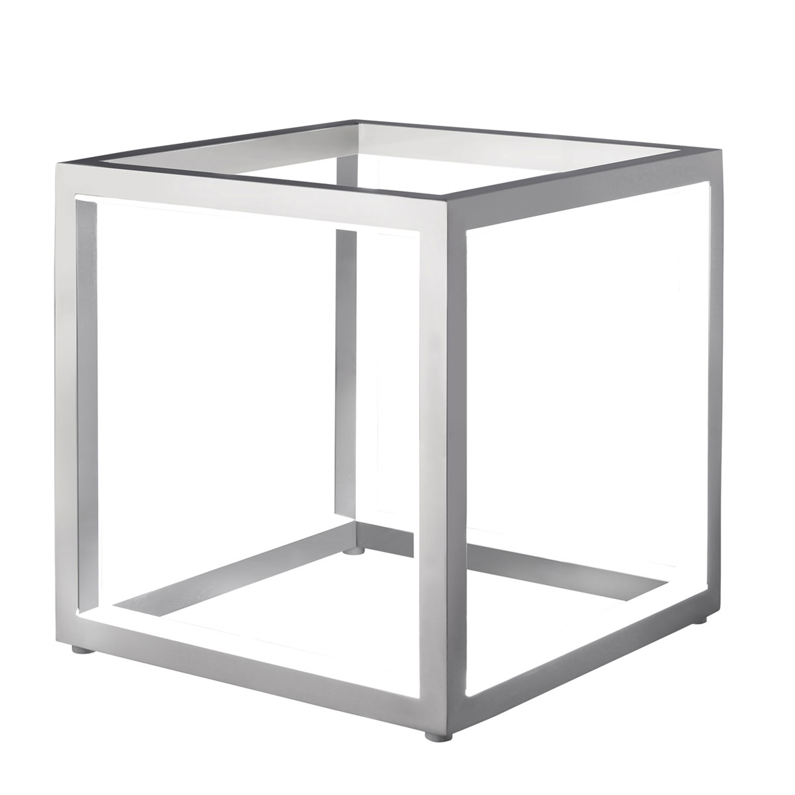 Delux - LED-bordslampa i kubform, aluminium, 20 cm