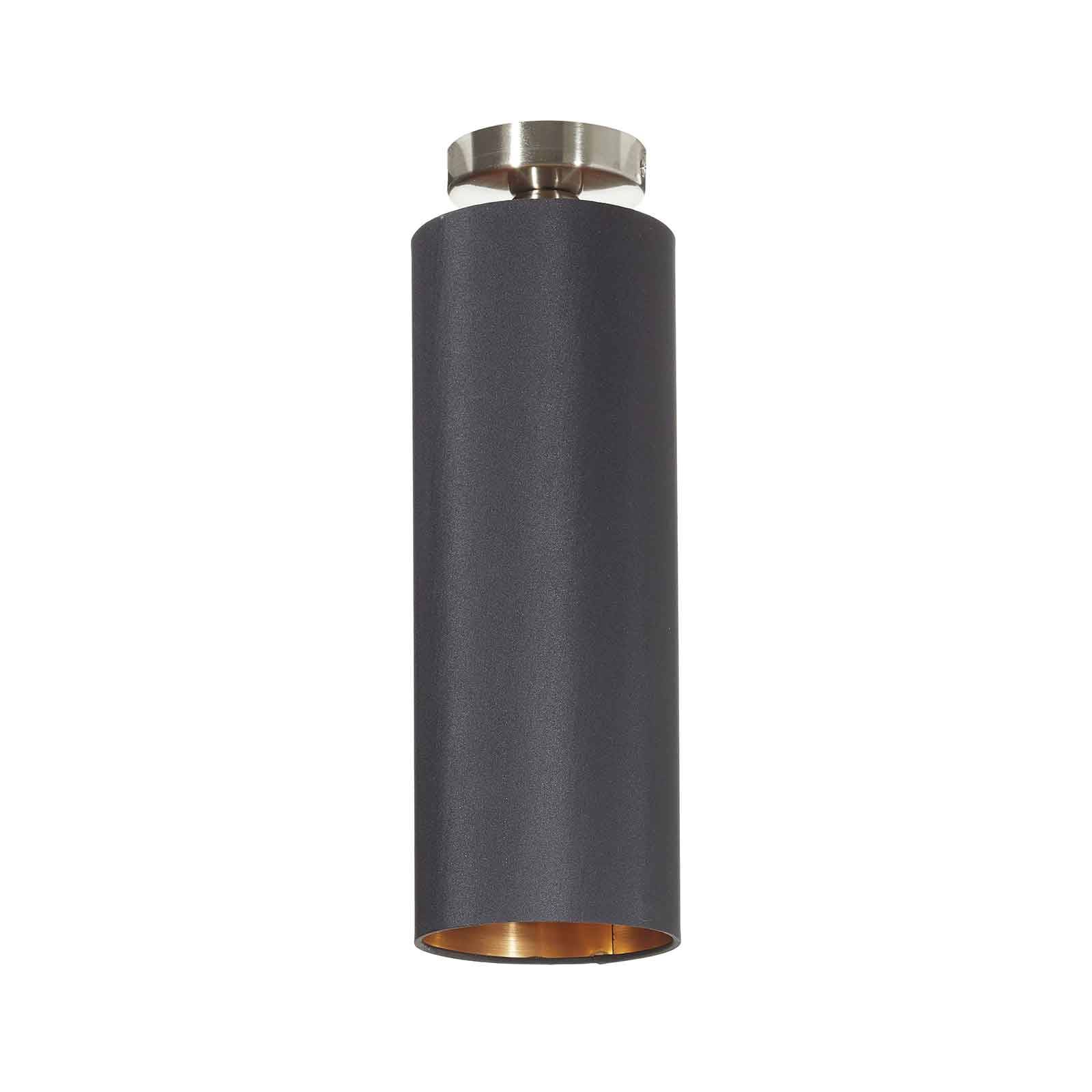 Lucande Patrik textiltaklampa Ø 15 cm svart