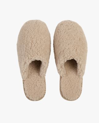 Fluffy tofflor beige