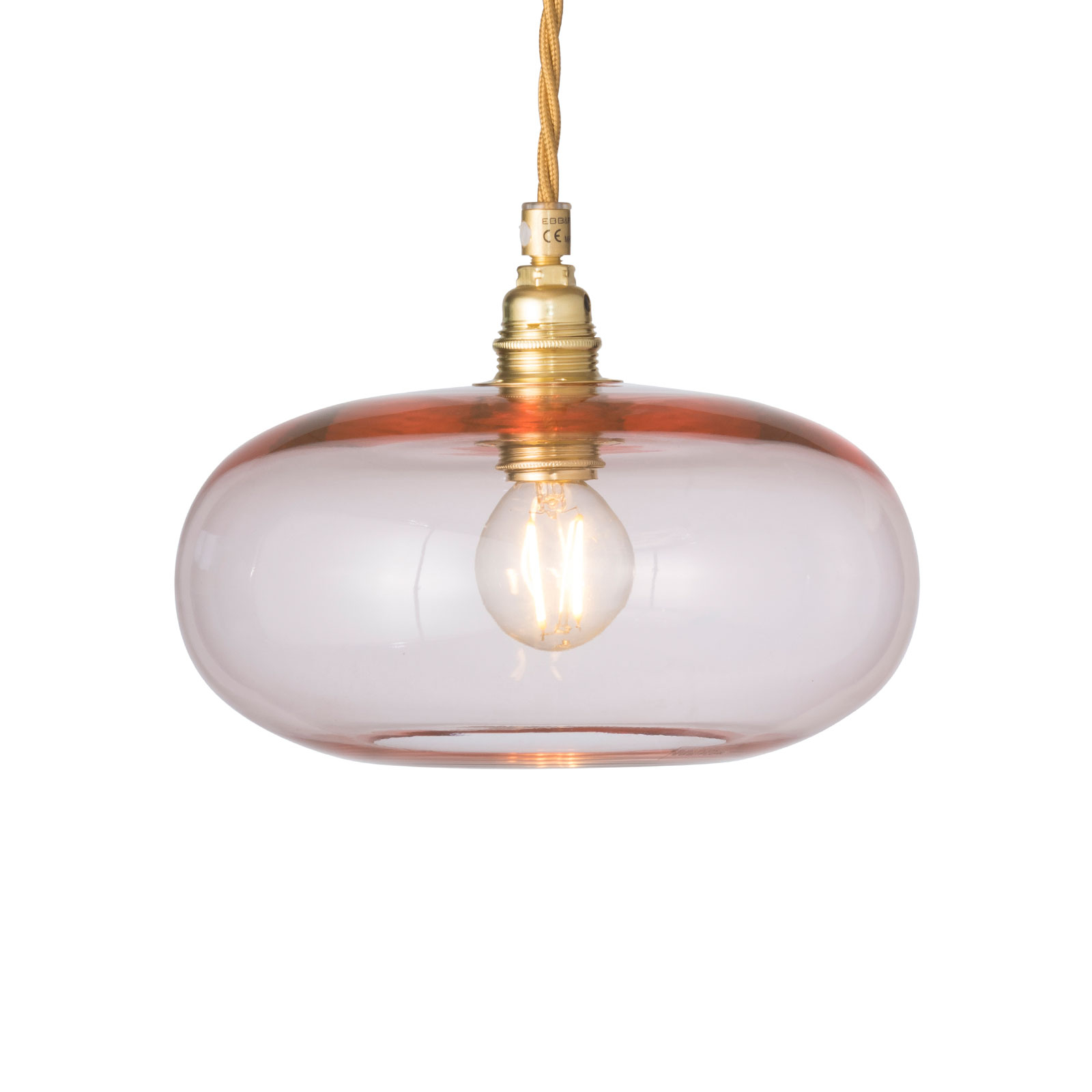 EBB & FLOW Horizon hänglampa rosé-guld Ø 21 cm