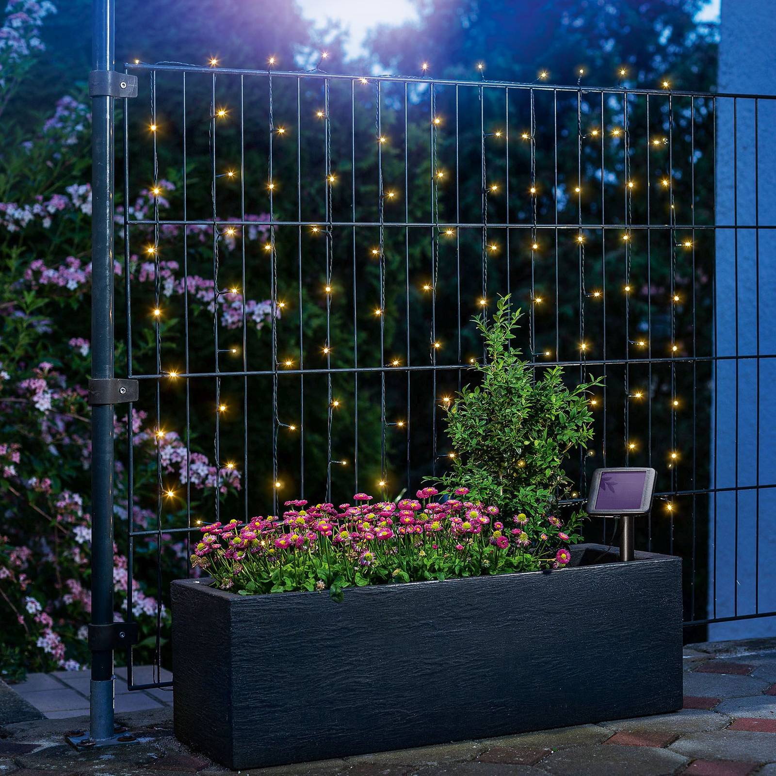 LED solcellsljusslinga Premium 100 lysdioder