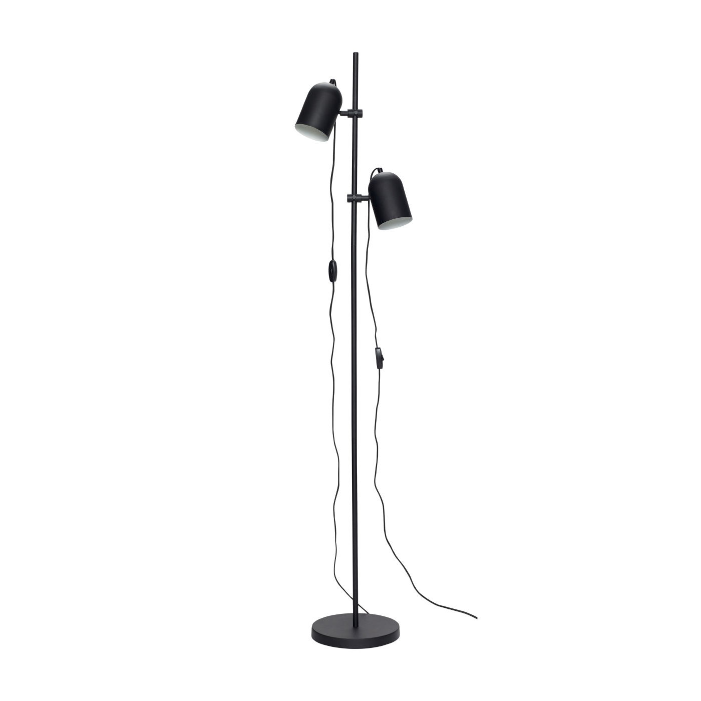Golvlampa 2 lampor svart, Hubsch