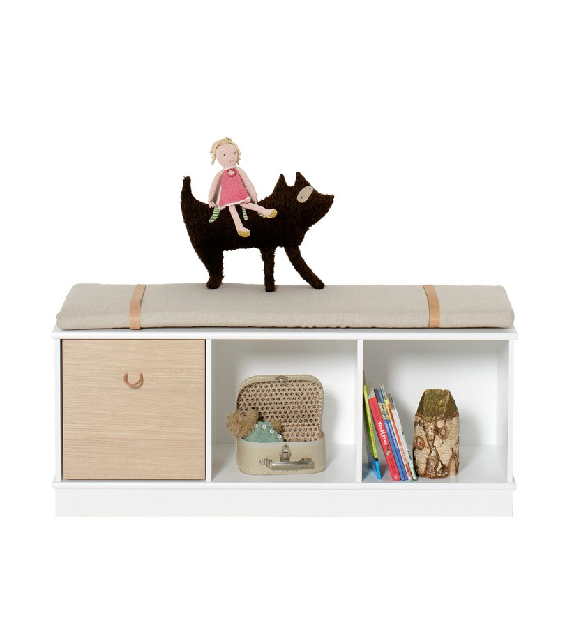 Wood bokhylla 3 x 1 med sockel, Oliver Furniture