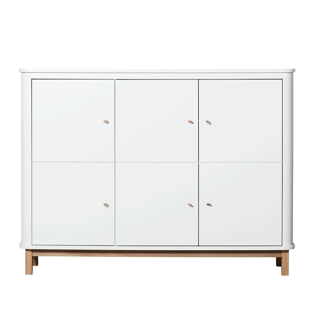 Wood multiskåp garderob vit/ ek, Oliver Furniture