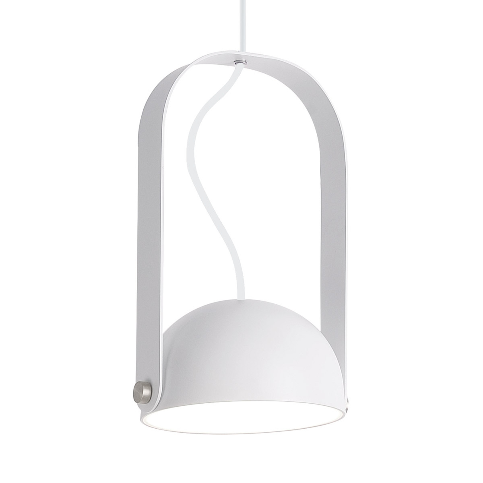 LED-pendellampa Hemi lutbar skärm vit