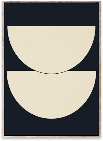 Half Circles I Blue Poster 30x40 cm