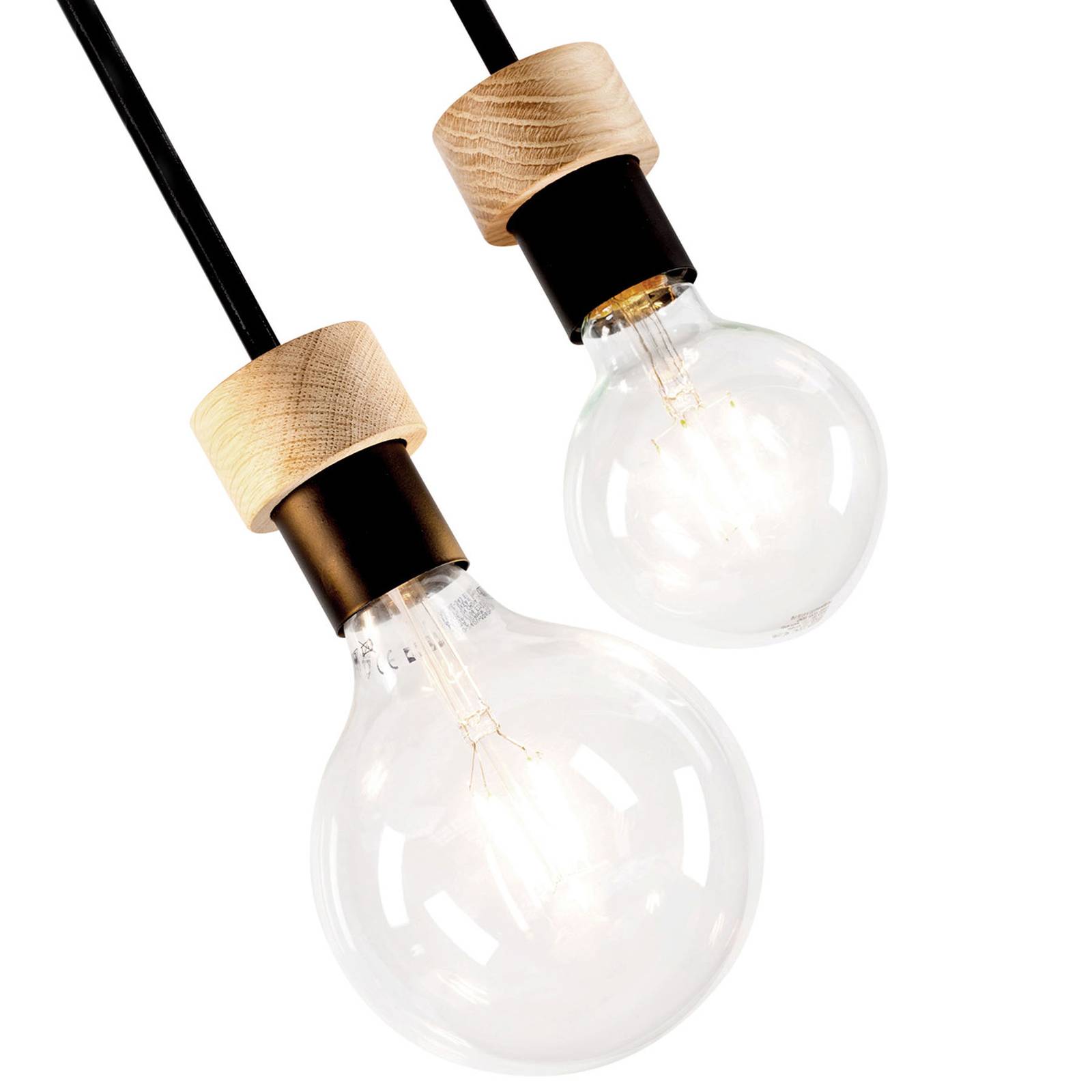 Taklampa Millume ekträ kvadrat 5 lampor