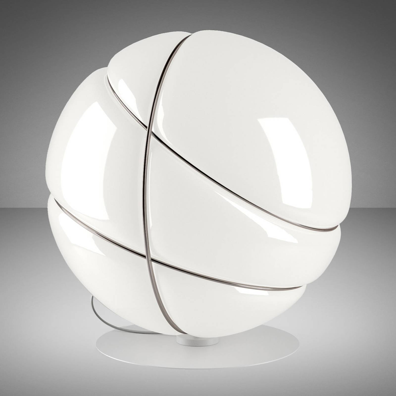 Fabbian Armilla glas-bordslampa vit, polerad