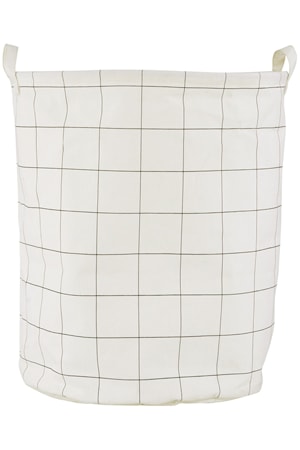 Tvättkorg Squares Ø 40x50 cm Vit/Svart