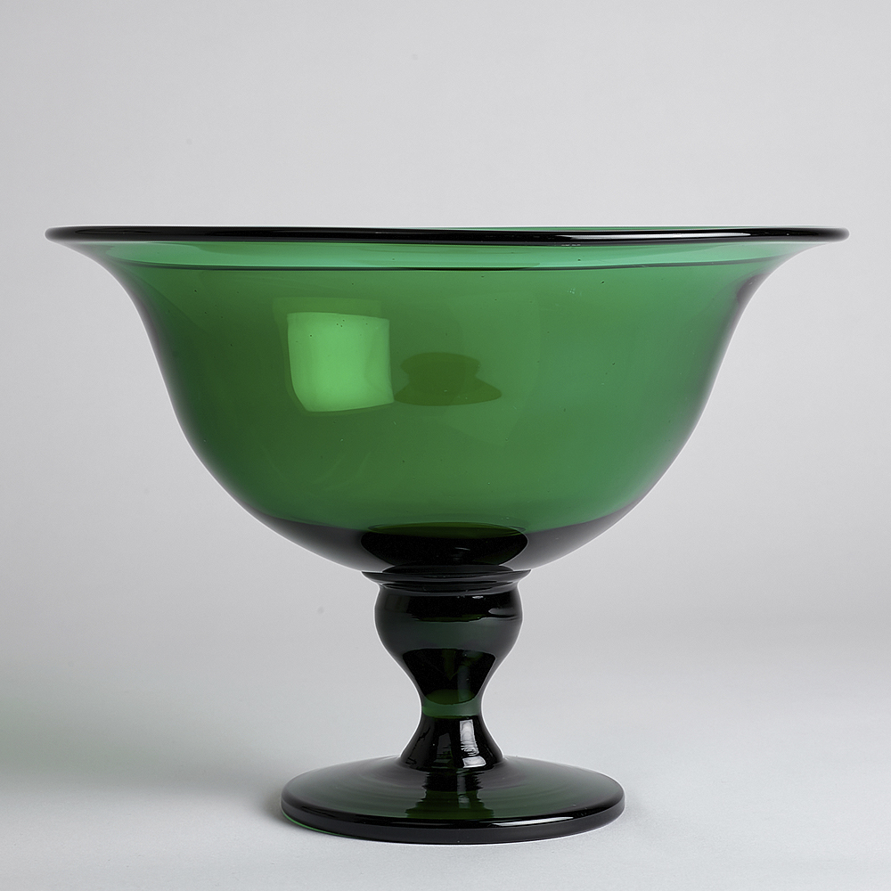 Reijmyre Glasbruk - SÅLD Skål på fot 12,5 cm Grön