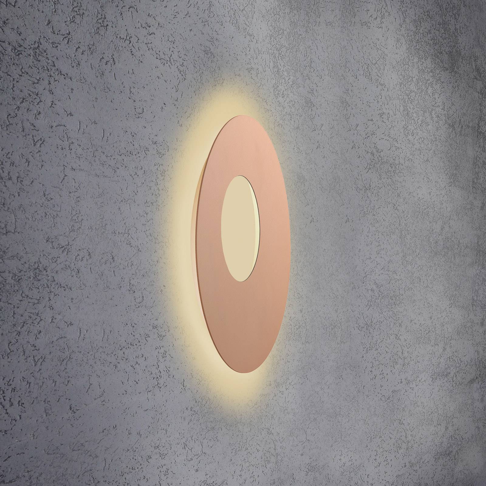 Escale Blade Open LED-vägglampa, rosé, Ø 59 cm