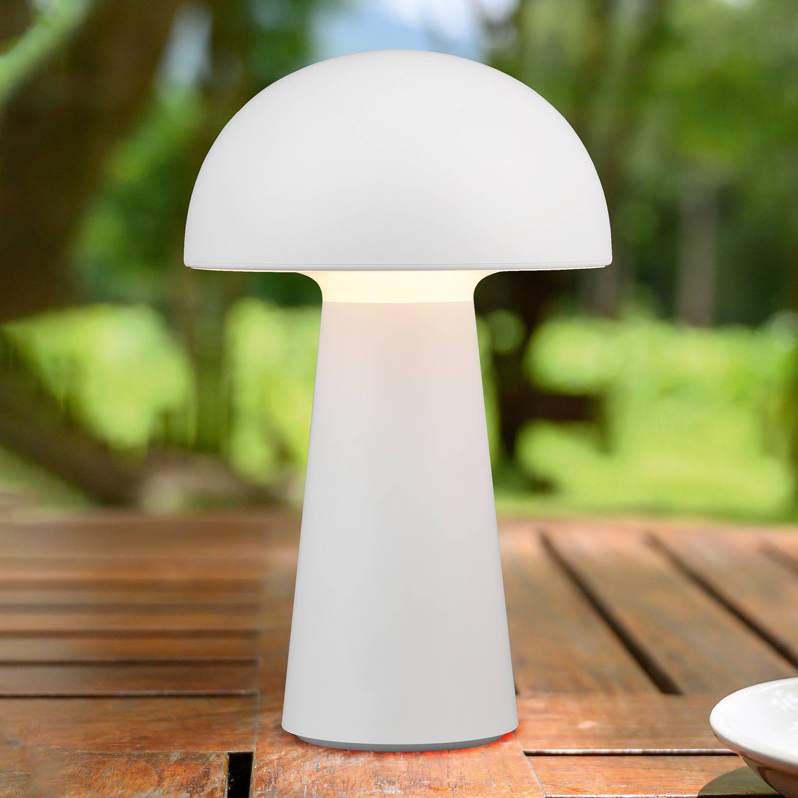 LED-bordslampa Lennon med batteri, vit