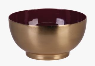 Bowl ljusstake burgundy