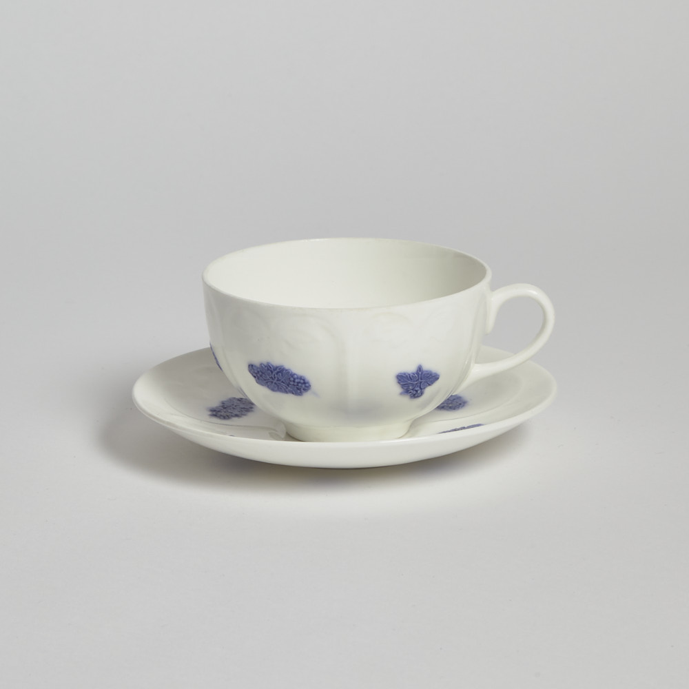 Gustavsberg - SÅLD Kaffekopp och Fat "Blå Blom"