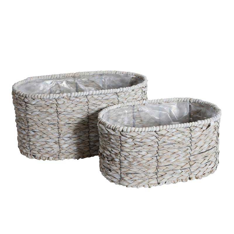 Oval kruka Saski 2-pack